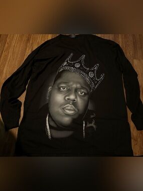 Brooklyn Mint The Notorious BIG “Biggie” Long Sleeve Tee with Crown Portrait